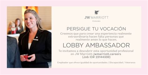Lobby Ambassador in Multiple Locations .